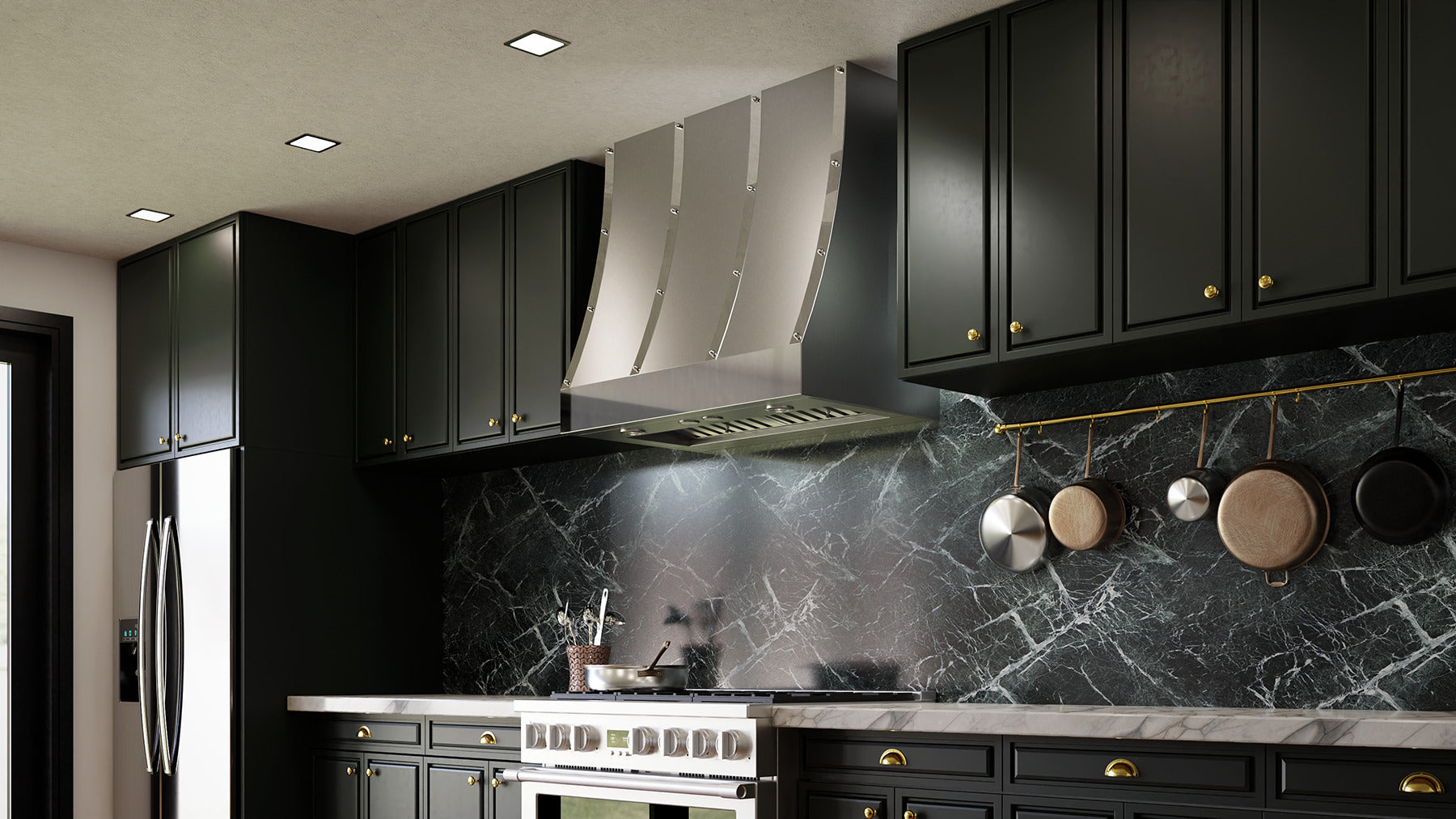 Elica - 48 Inch 600 CFM Wall Mount and Chimney Range Vent in Stainless - ECTX48SS