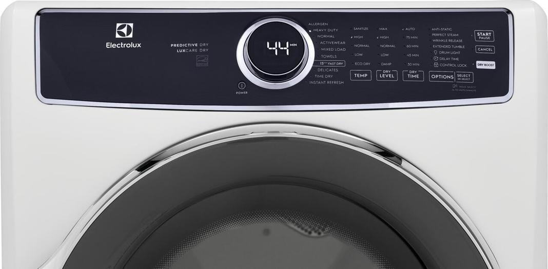 Electrolux - 8 cu. Ft Electric Dryer in White - ELFE753CAW