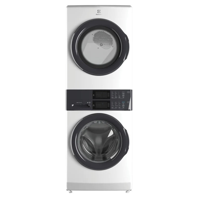 Electrolux - 5.1 cu. Ft Front Load Washer And 8 cu. Ft Dryer Laundry Tower in White - ELTE730CAW