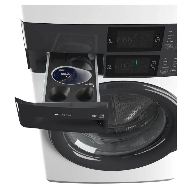 Electrolux - 5.1 cu. Ft Front Load Washer And 8 cu. Ft Dryer Laundry Tower in White - ELTE730CAW