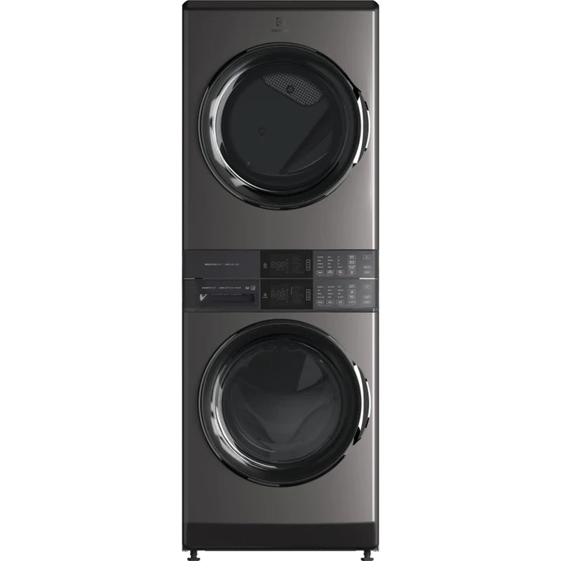 Electrolux - 5.2 cu. Ft Front Load Washer And 8 cu. Ft Dryer Laundry Tower in Titanium - ELTE760CAT