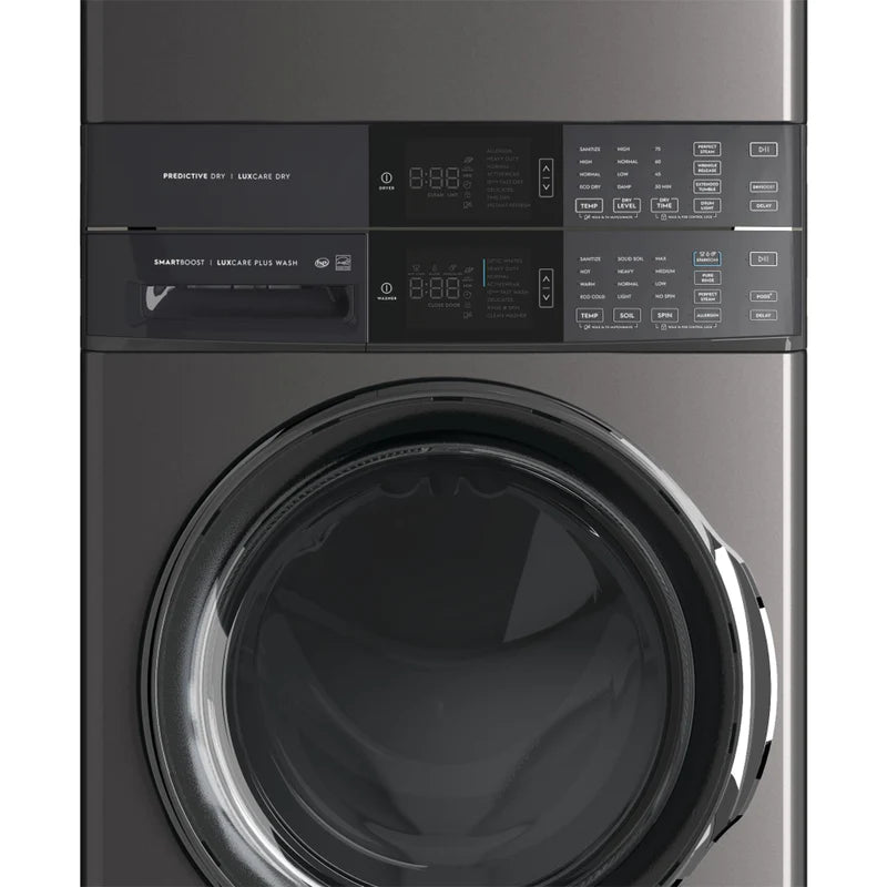Electrolux - 5.2 cu. Ft Front Load Washer And 8 cu. Ft Dryer Laundry Tower in Titanium - ELTE760CAT