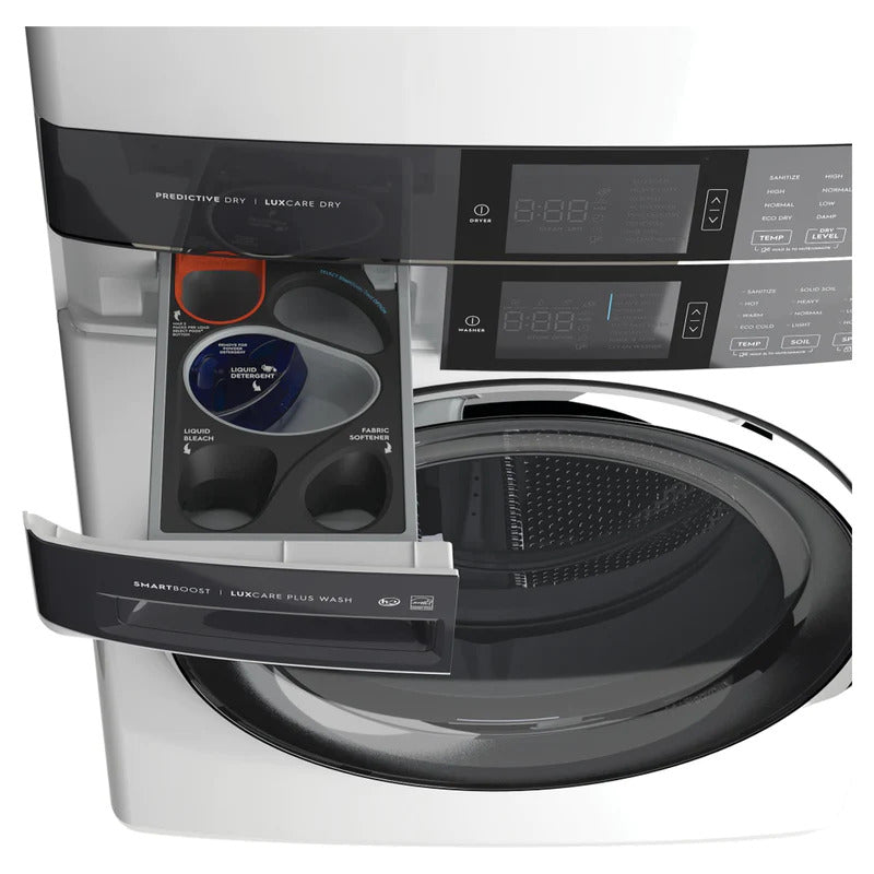 Electrolux - 5.2 cu. Ft Front Load Washer And 8 cu. Ft Dryer Laundry Tower in White - ELTE760CAW