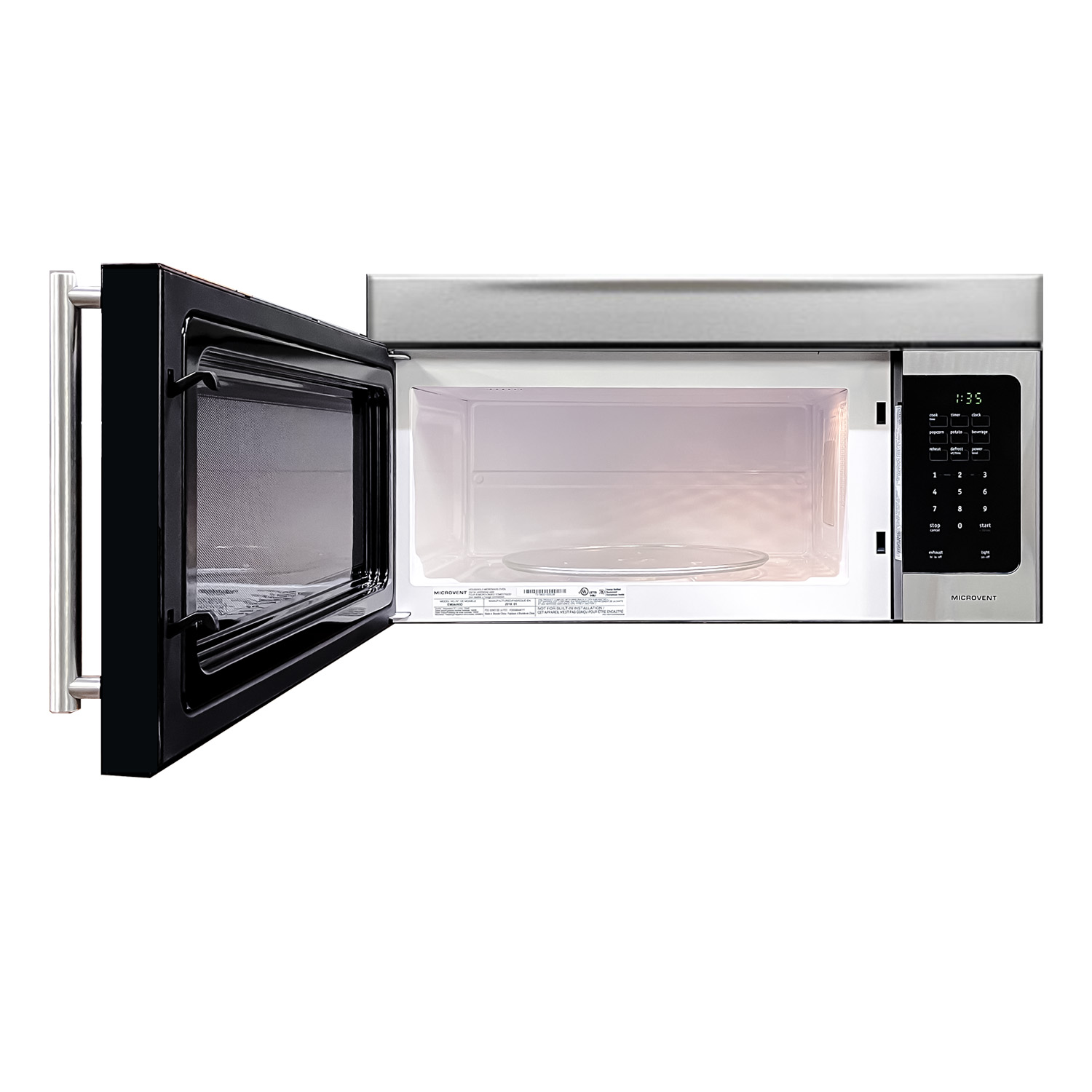 Porter & Charles - 1.3 cu. Ft Over the range Microwave in Stainless - EM044K10