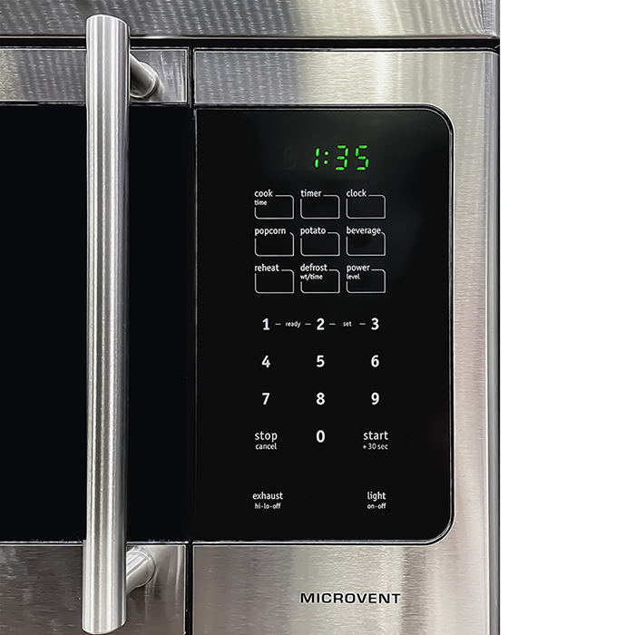 Porter & Charles - 1.3 cu. Ft Over the range Microwave in Stainless - EM044K10