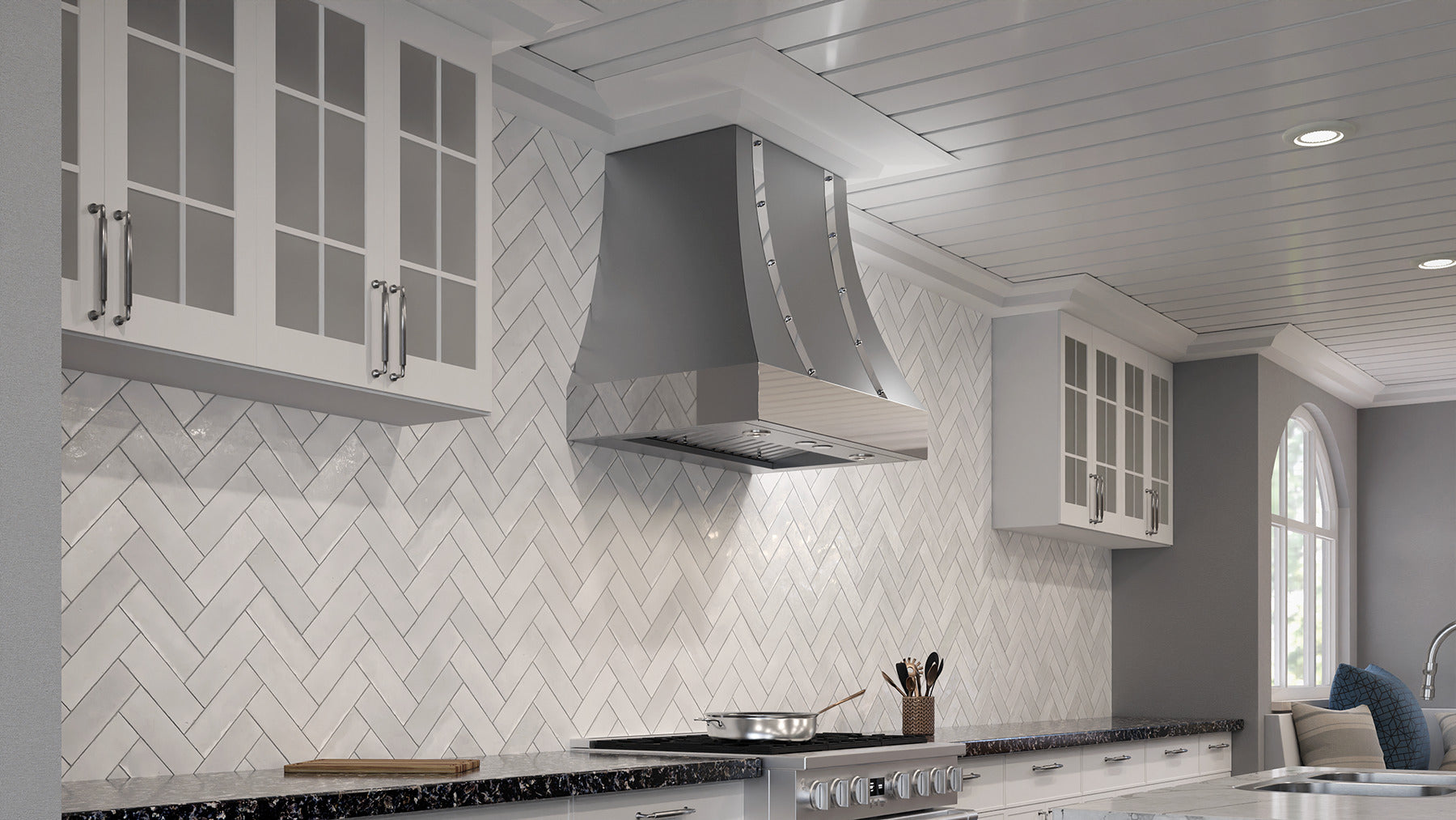 Elica - 36 Inch 600 CFM Wall Mount and Chimney Range Vent in Stainless - EORX36SS