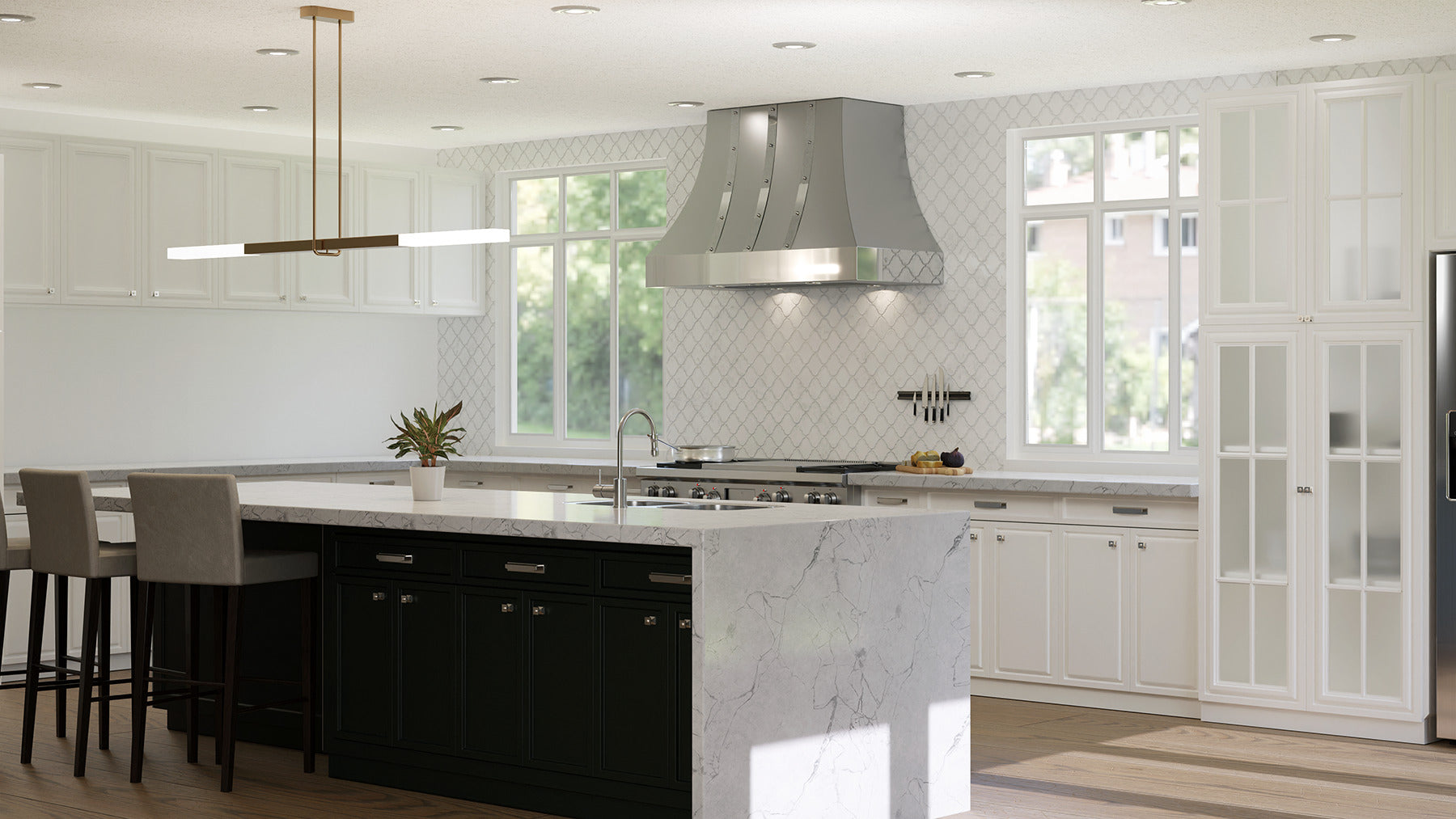 Elica - 36 Inch 600 CFM Wall Mount and Chimney Range Vent in Stainless - EORX36SS