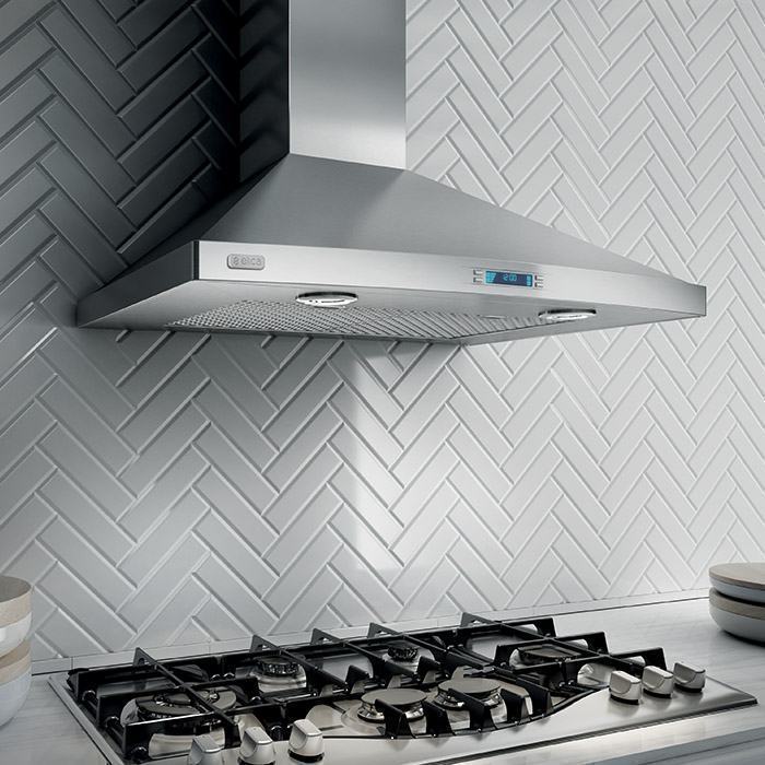 Elica - 30 Inch 600 CFM Wall Mount and Chimney Range Vent in Stainless - EPL630S1