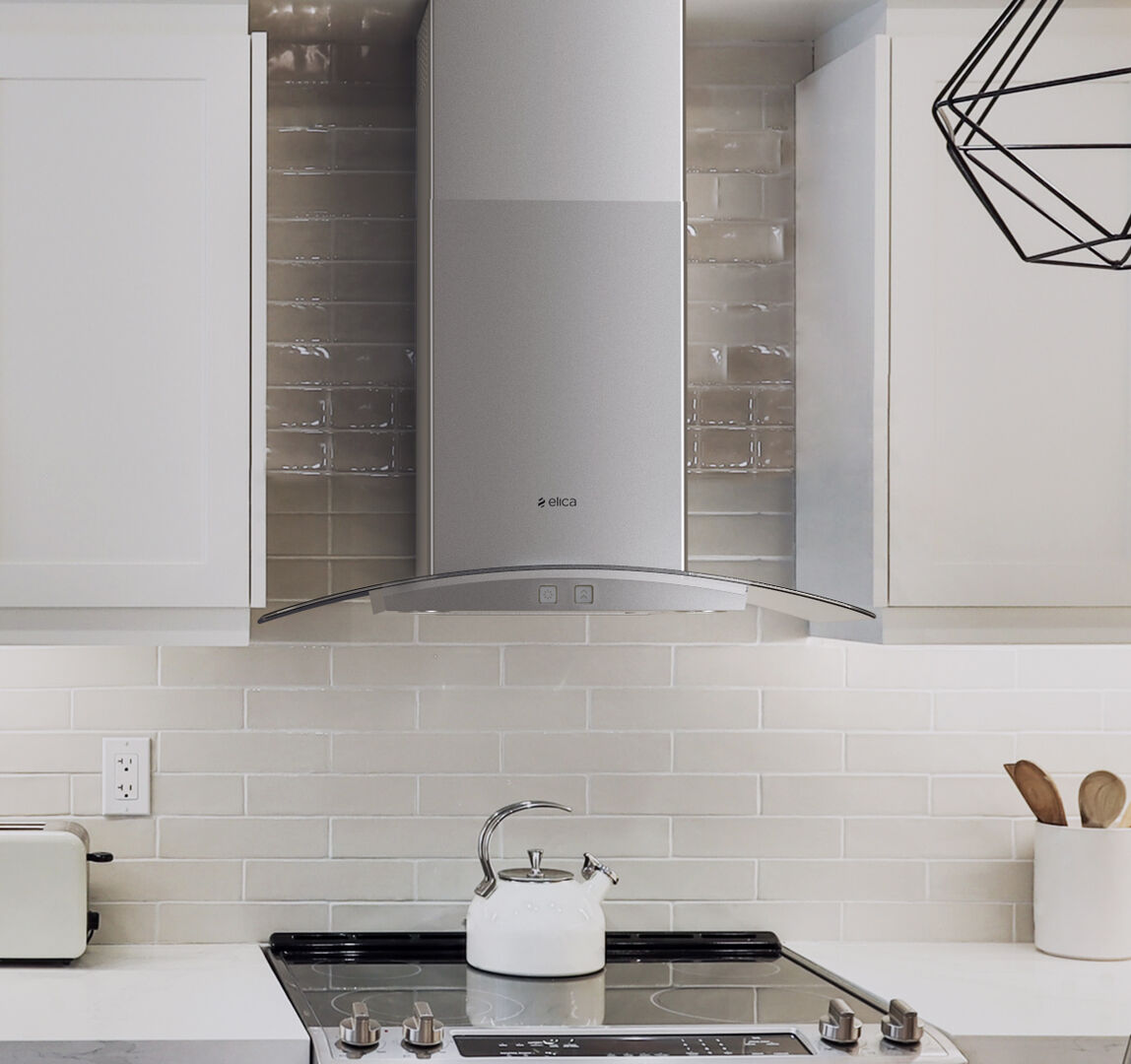 Elica - 36 Inch 400 CFM Wall Mount and Chimney Range Vent in Stainless (Open Box) - EPT436S3