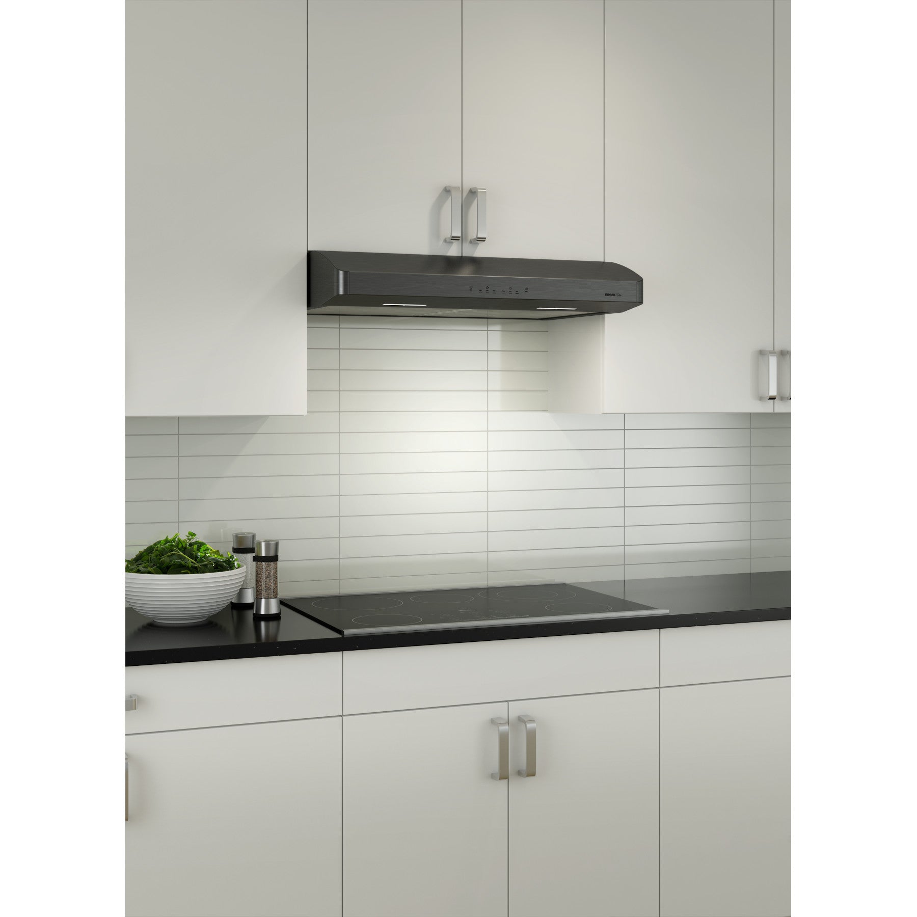 Broan - 30 Inch 650 CFM Under Cabinet Range Vent in Black Stainless - ERLE130BLS