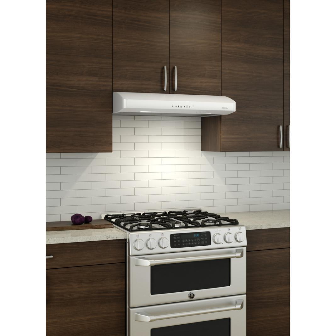 Broan - 35.875 Inch 650 CFM Under Cabinet Range Vent in White - ERLE136WH