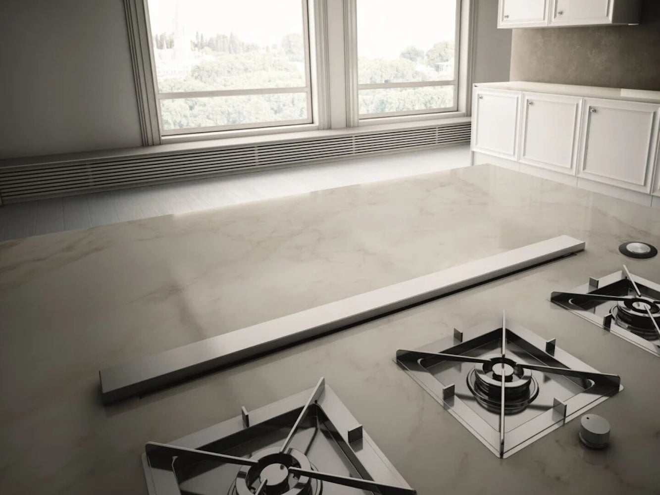 Elica - 36 Inch 600 CFM Downdraft Vent in Stainless - ERS636S1