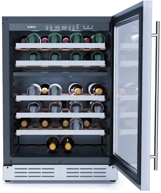 Elica - 23.4 Inch 4.8 cu. ft Wine Fridge Refrigerator in Stainless - EWS52SS1