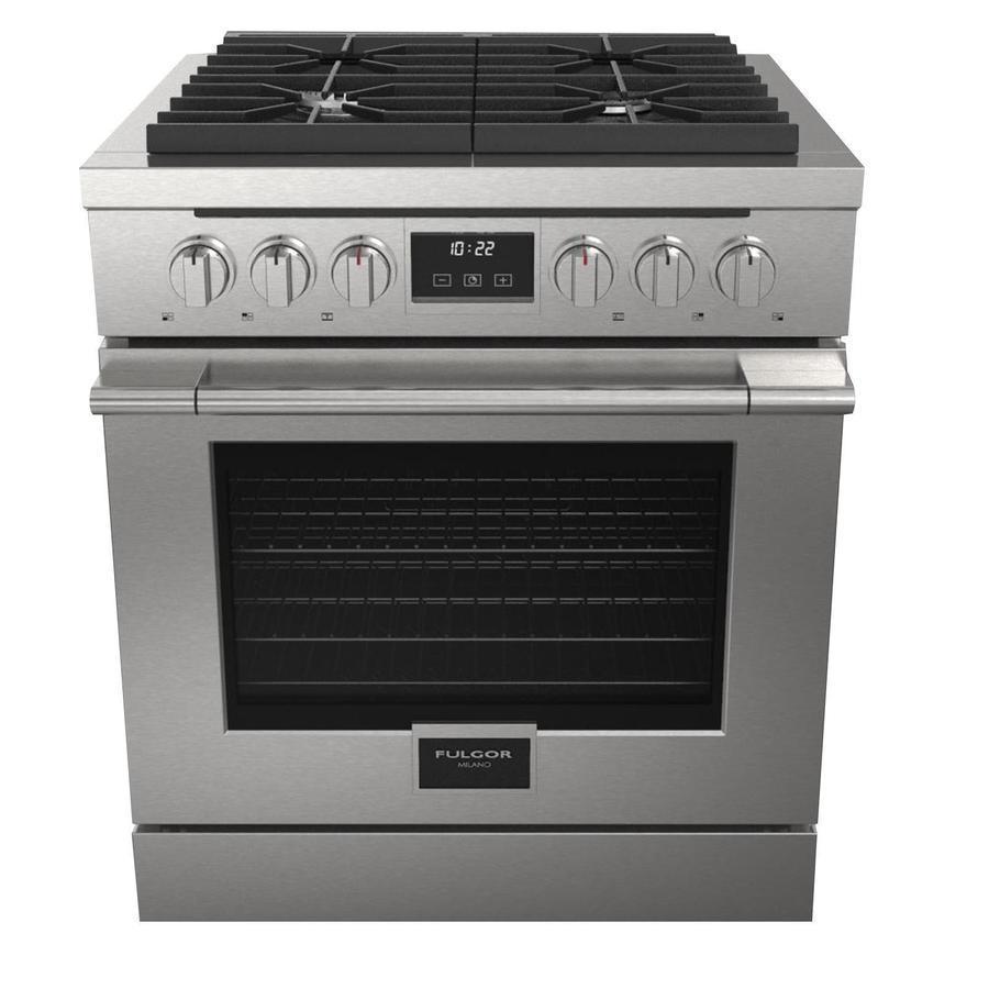 Fulgor Milano - 4.4 cu. ft Dual Fuel Range in Stainless - F4PDF304S1