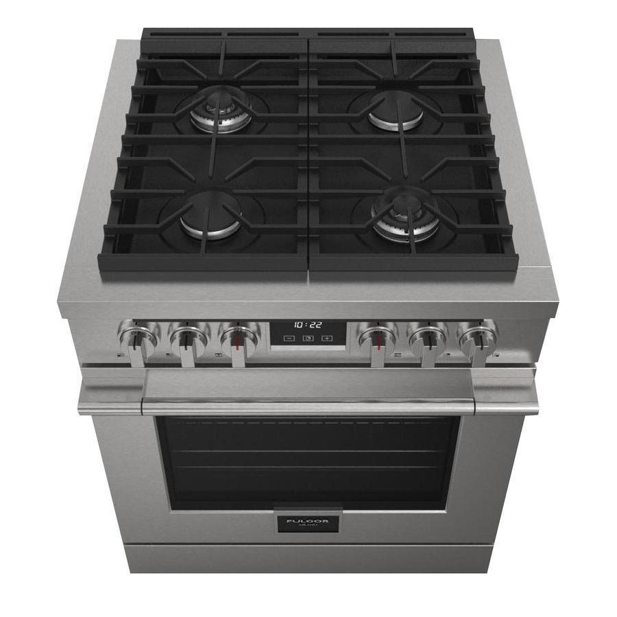 Fulgor Milano - 4.4 cu. ft Dual Fuel Range in Stainless - F4PDF304S1