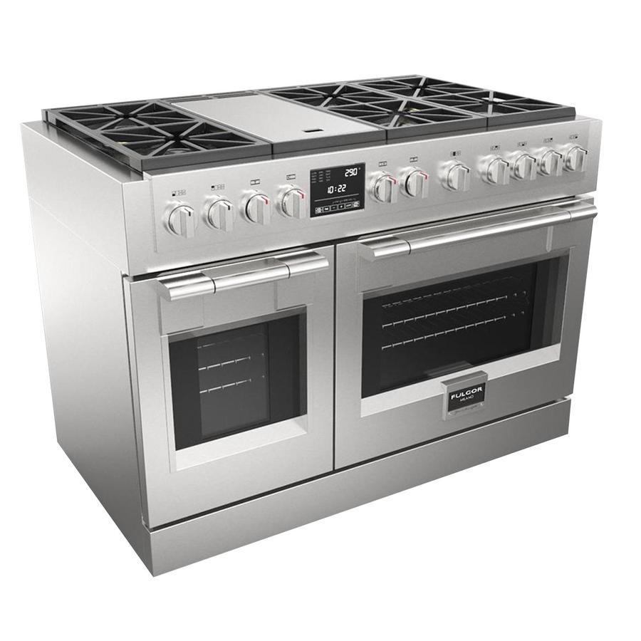Fulgor Milano - 7.1 cu. ft Dual Fuel Range in Stainless - F6PDF486GS1