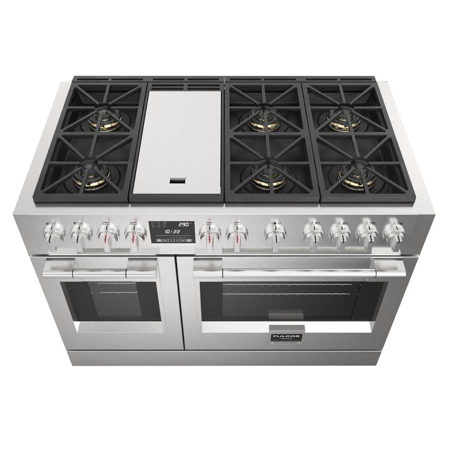 Fulgor Milano - 7.1 cu. ft Dual Fuel Range in Stainless - F6PDF486GS1