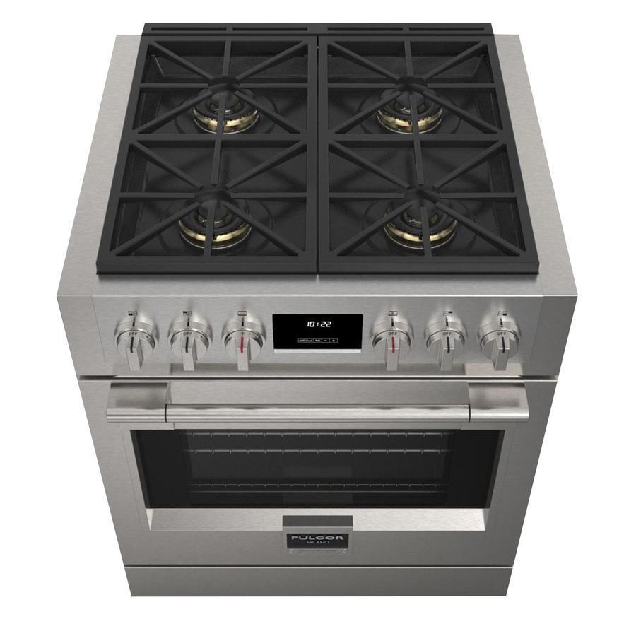 Fulgor Milano - 4.4 cu. ft Gas Range in Stainless - F6PGR304S2