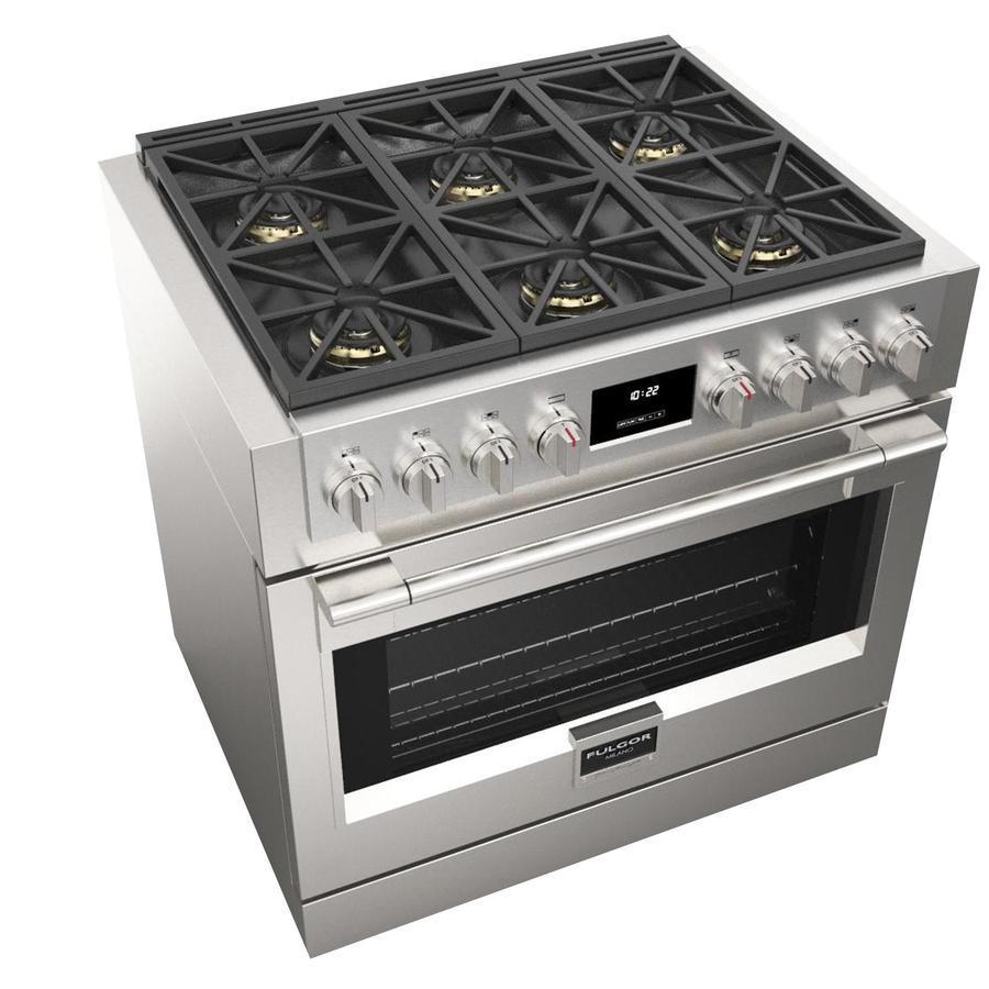 Fulgor Milano - 5.7 cu. ft Gas Range in Stainless - F6PGR366S2