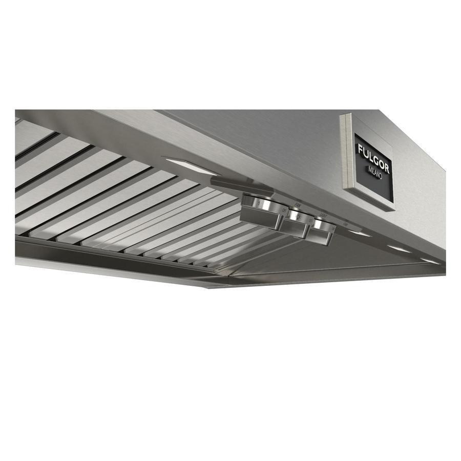 Fulgor Milano - 48 Inch 1000 CFM Wall Mount and Chimney Range Vent in Stainless - F6PH48DS1