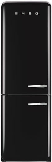 Smeg - 23.7 Inch 11.7 cu. ft Bottom Mount Refrigerator in Black - FAB32UBLLN