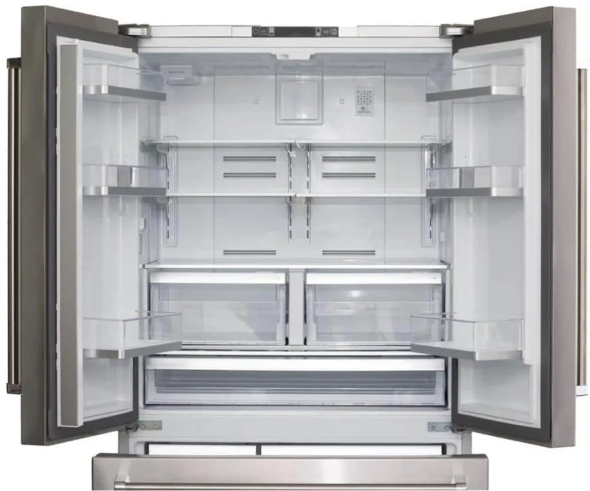 Bluestar - 35.8 Inch 19.86 cu. ft French Door Refrigerator in Black - FBFD361PMB