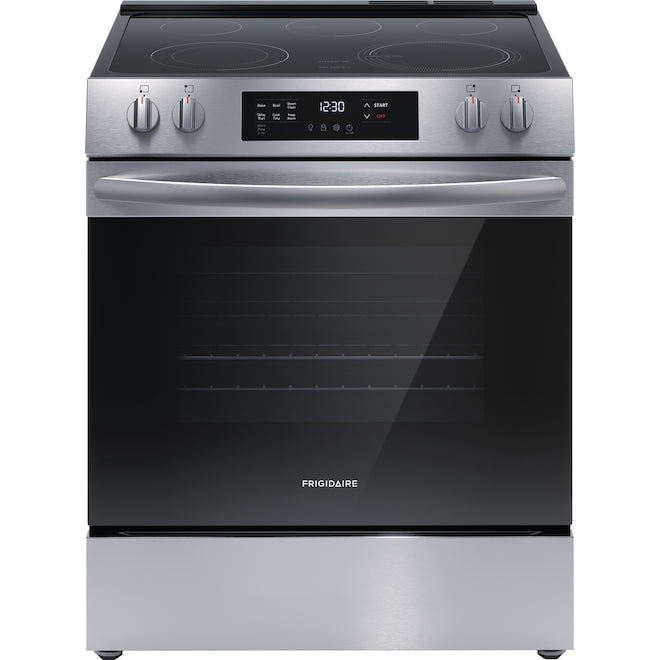 Frigidaire - 30 Inch 5.3 cu. ft Electric Range in Stainless - FCFE306CAF