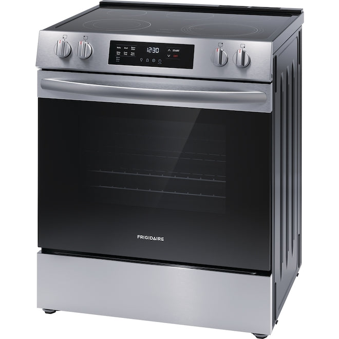 Frigidaire - 30 Inch 5.3 cu. ft Electric Range in Stainless - FCFE306CAF