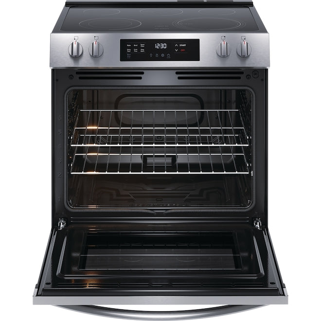 Frigidaire - 30 Inch 5.3 cu. ft Electric Range in Stainless - FCFE306CAF