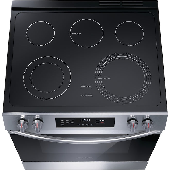Frigidaire - 30 Inch 5.3 cu. ft Electric Range in Stainless - FCFE306CAF