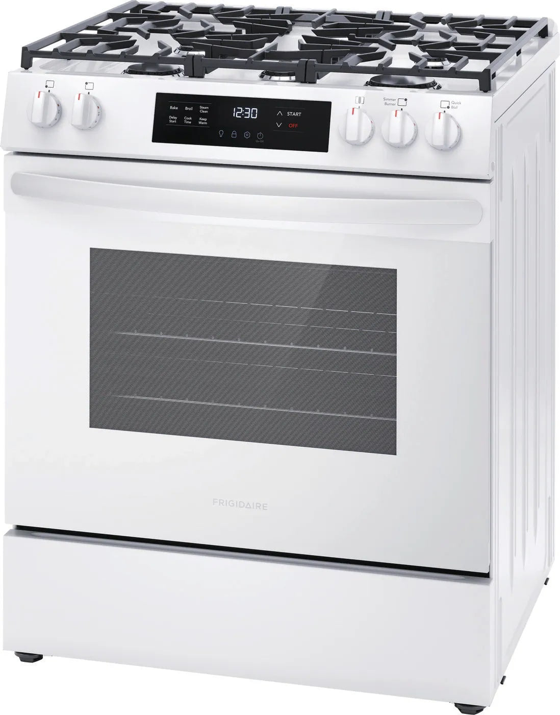 Frigidaire - 5.1 cu. ft Gas Range in White - FCFG3062AW