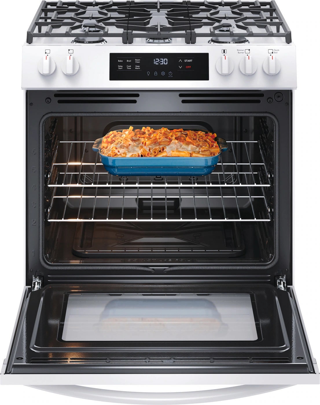 Frigidaire - 5.1 cu. ft Gas Range in White - FCFG3062AW