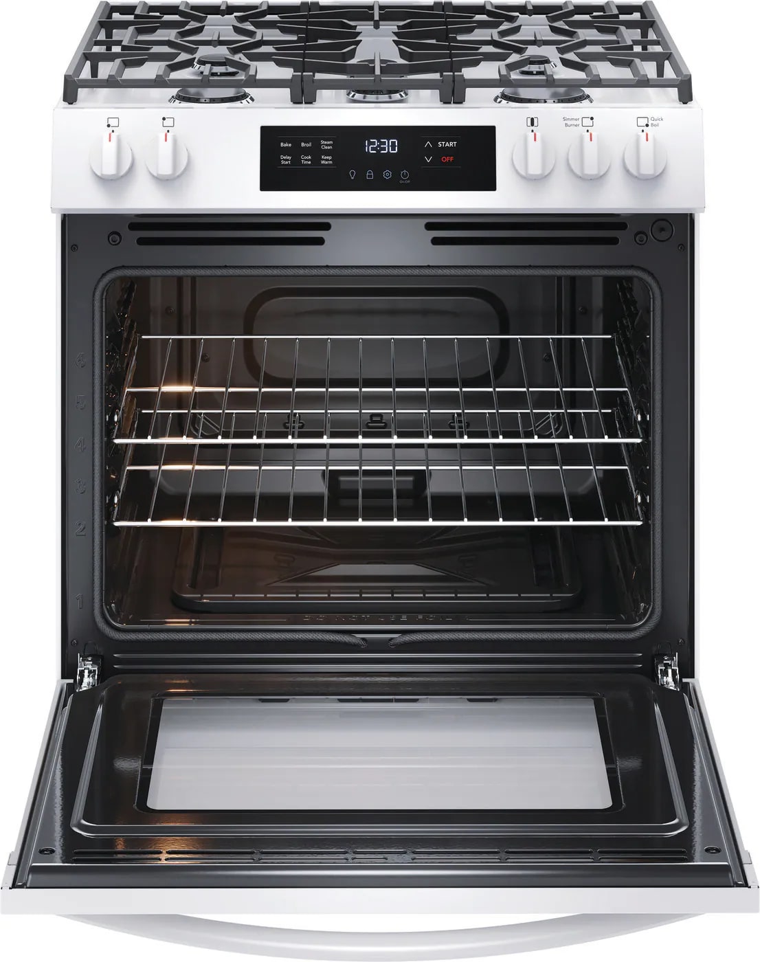 Frigidaire - 5.1 cu. ft Gas Range in White - FCFG3062AW