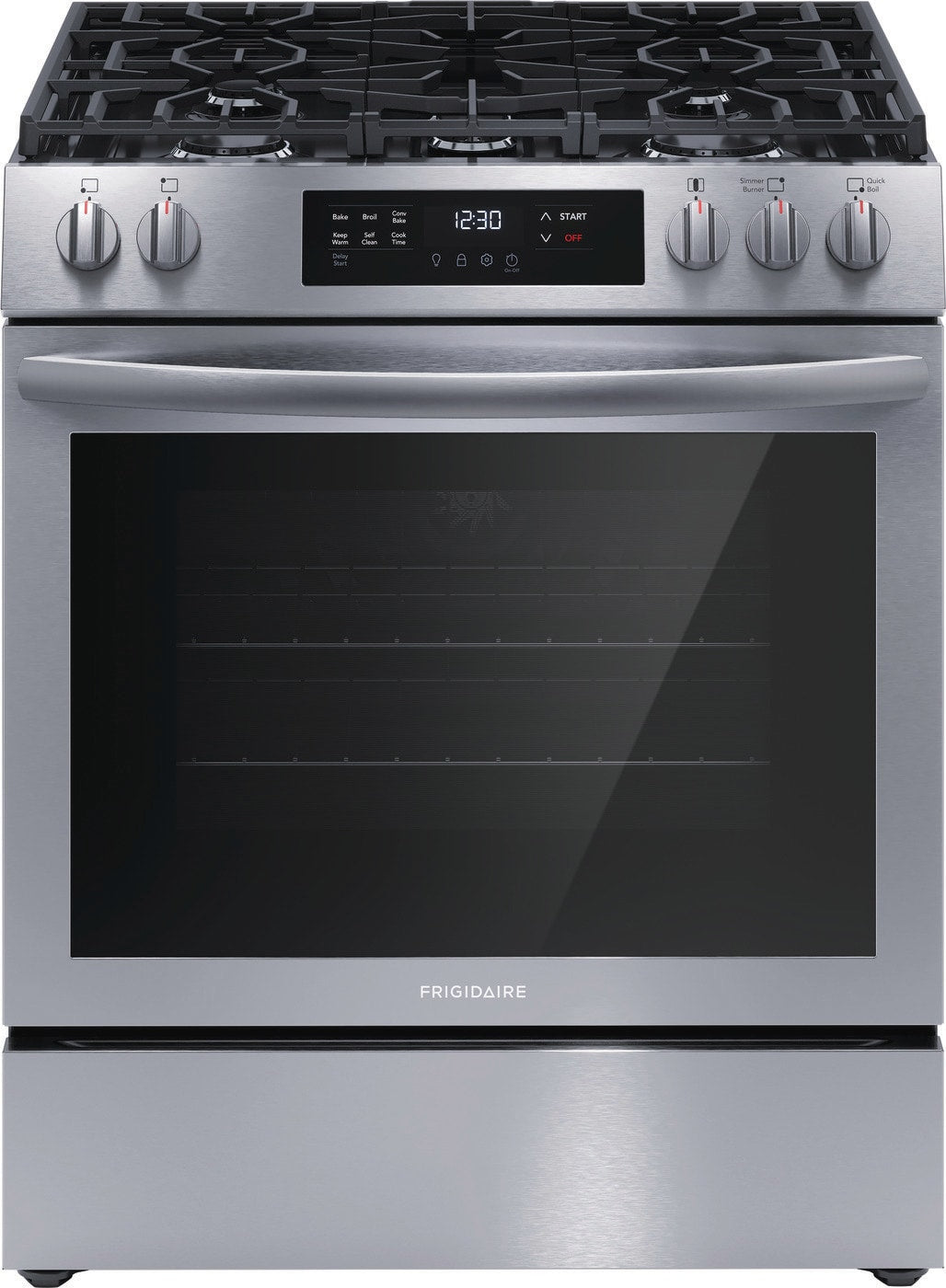 Frigidaire - 5.1 cu. ft Gas Range in Stainless - FCFG3083AS