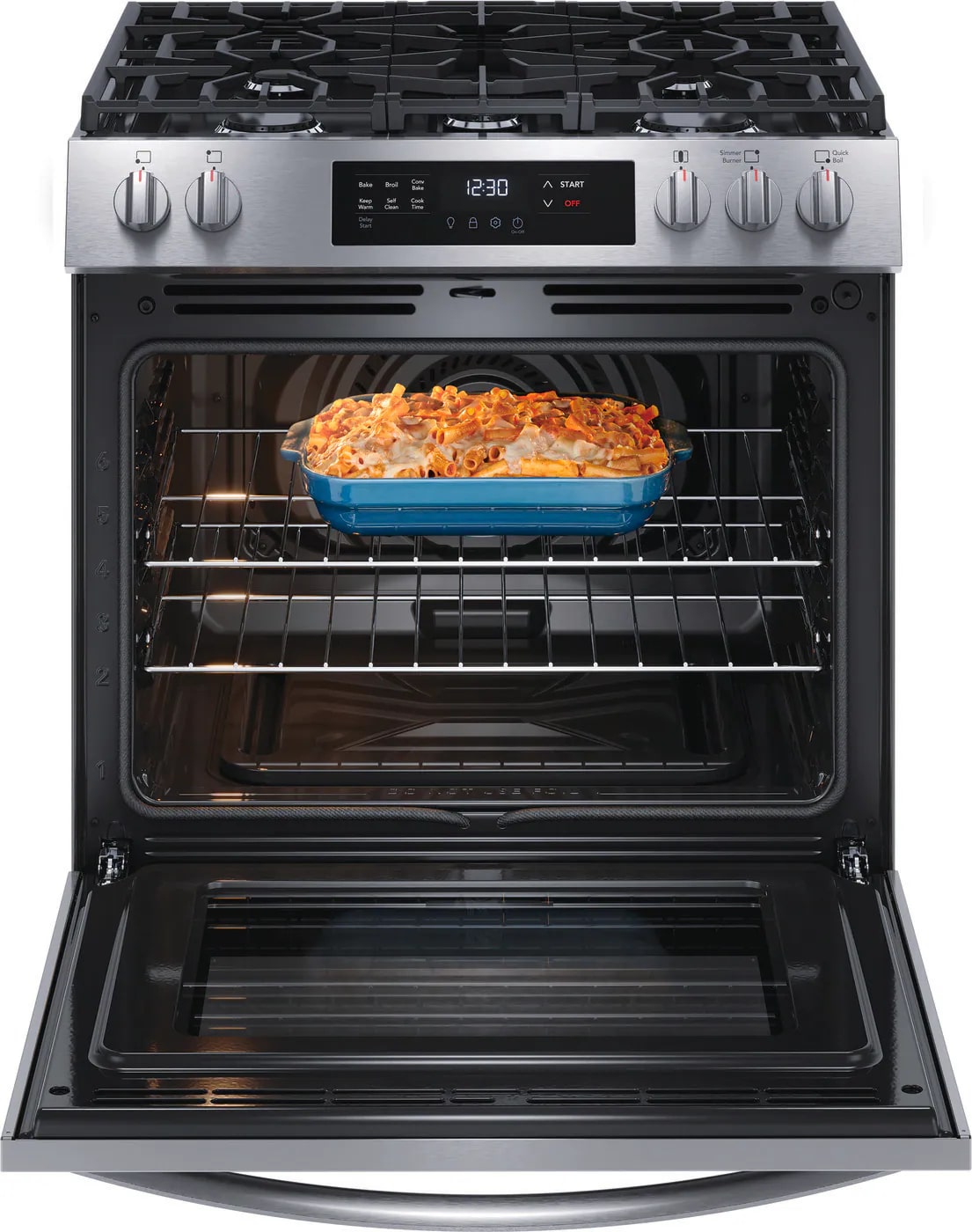 Frigidaire - 5.1 cu. ft Gas Range in Stainless - FCFG3083AS