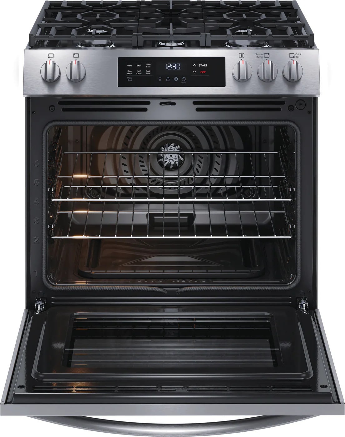 Frigidaire - 5.1 cu. ft Gas Range in Stainless - FCFG3083AS