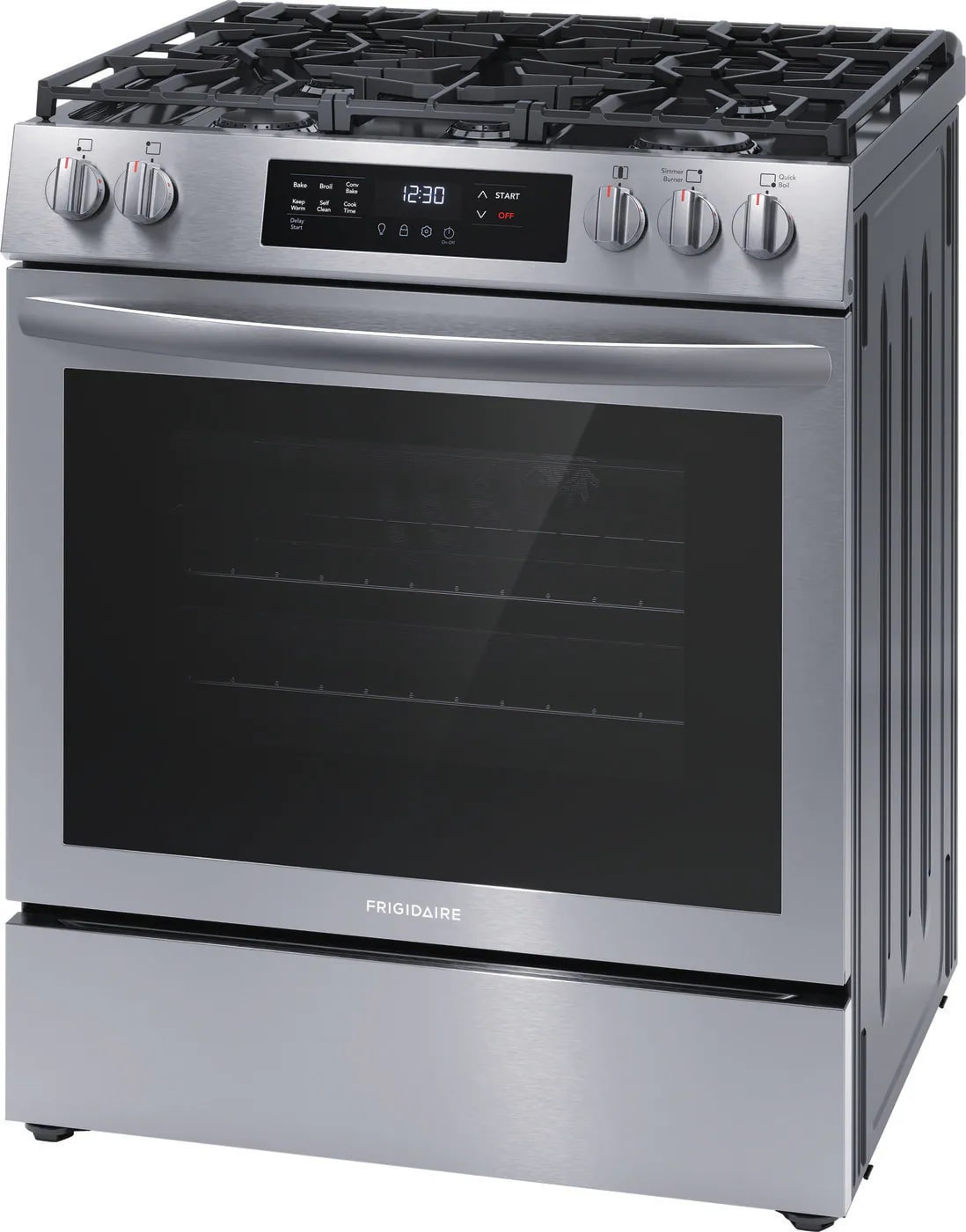 Frigidaire - 5.1 cu. ft Gas Range in Stainless - FCFG3083AS