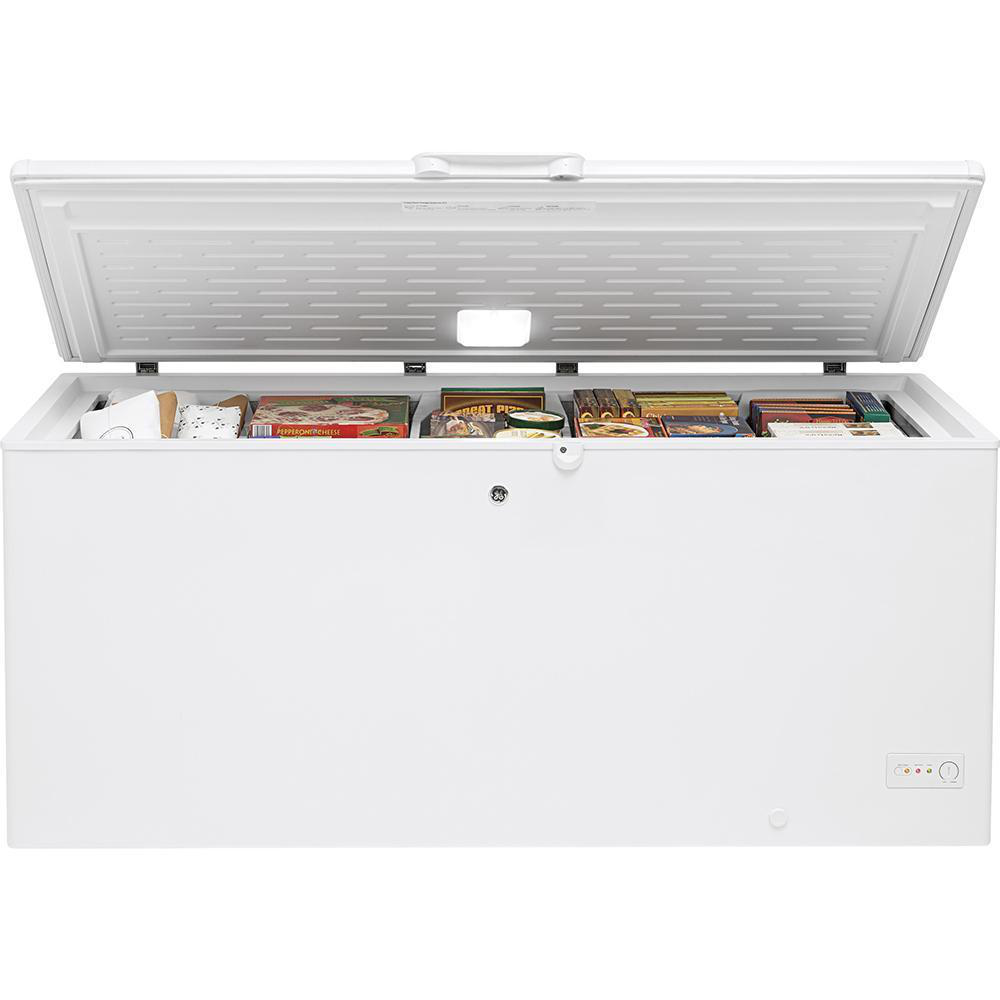 GE - 21.7 cu. Ft Chest Freezer in White - FCM22DLWW