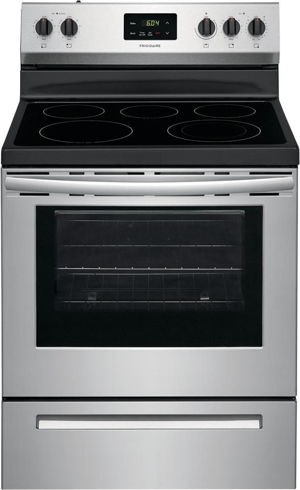 Frigidaire - 4.9 cu. ft Electric Range in Stainless - FCRE305CAS