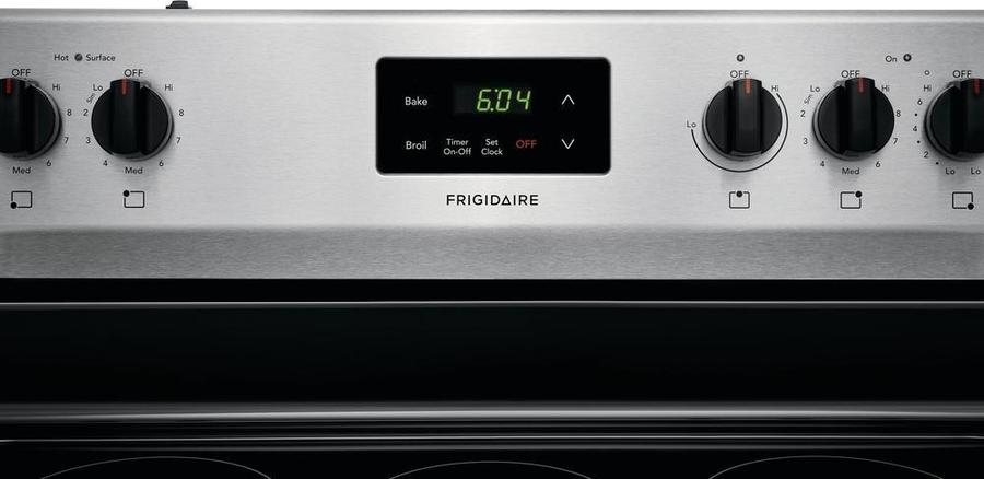 Frigidaire - 4.9 cu. ft Electric Range in Stainless - FCRE305CAS