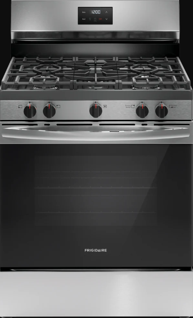 Frigidaire - 30 Inch 5.1 cu. ft Gas Range in Stainless - FCRG3052BS