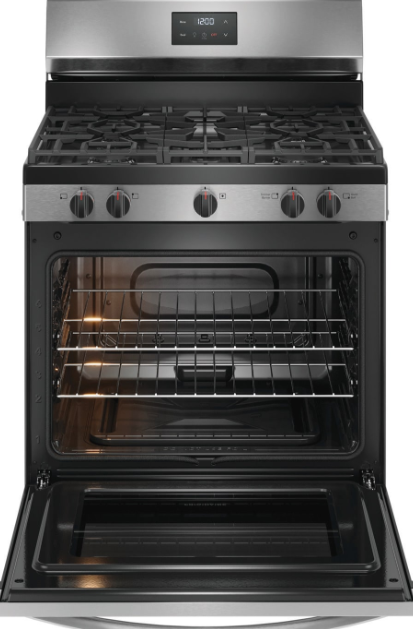 Frigidaire - 30 Inch 5.1 cu. ft Gas Range in Stainless - FCRG3052BS