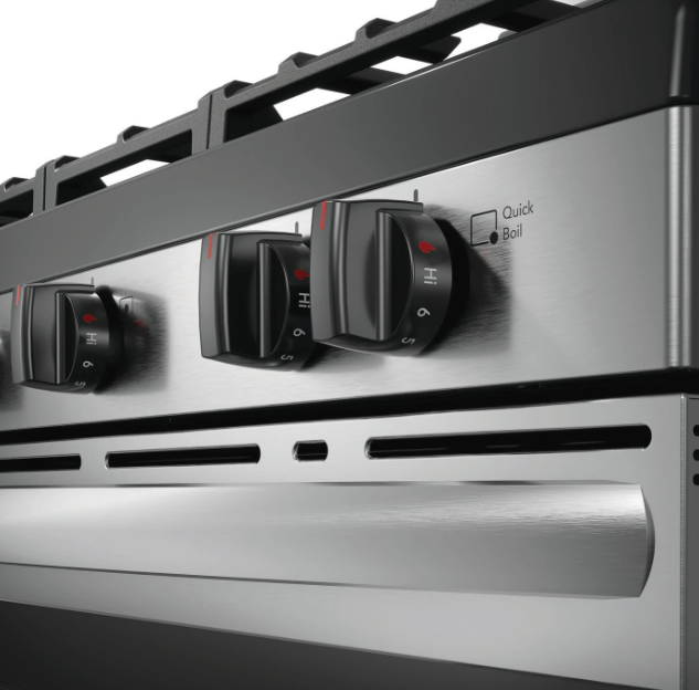 Frigidaire - 30 Inch 5.1 cu. ft Gas Range in Stainless - FCRG3052BS