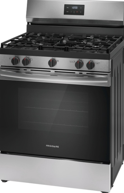 Frigidaire - 30 Inch 5.1 cu. ft Gas Range in Stainless - FCRG3052BS