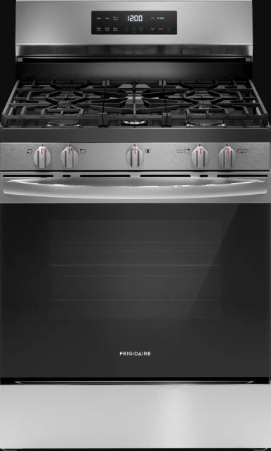 Frigidaire - 30 Inch 5.1 cu. ft Gas Range in Stainless - FCRG3062AS