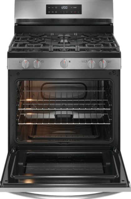 Frigidaire - 30 Inch 5.1 cu. ft Gas Range in Stainless - FCRG3062AS