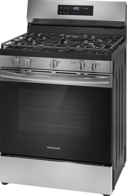 Frigidaire - 30 Inch 5.1 cu. ft Gas Range in Stainless - FCRG3062AS
