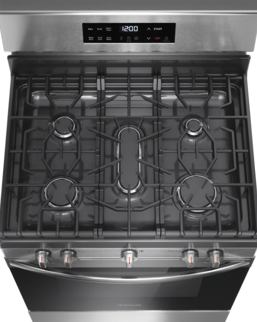 Frigidaire - 30 Inch 5.1 cu. ft Gas Range in Stainless - FCRG3062AS