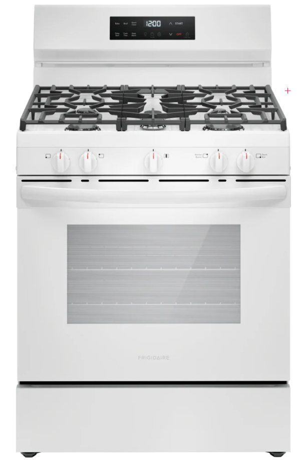 Frigidaire - 30 Inch 5.1 cu. ft Gas Range in White - FCRG3062AW