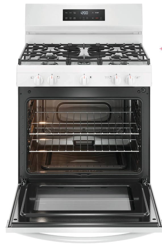 Frigidaire - 30 Inch 5.1 cu. ft Gas Range in White - FCRG3062AW
